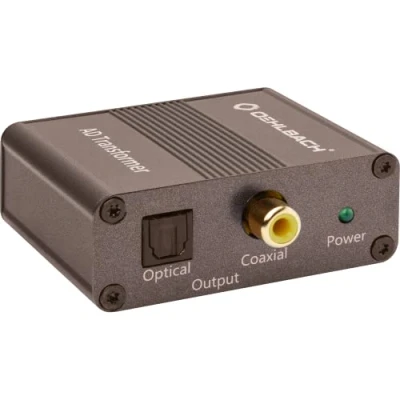 Abbildung von OEHLBACH AD Transformer Stereo Audio Signalwandler Analog zu Digital Konverter (RCA Cinch auf Koaxial SPDIF Toslink 24bit 96 kHz) Vollmetall