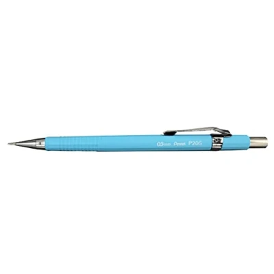 Abbildung von Pentel P200 Series Druckbleistifte, 0,5 mm, Pastellblau, 12 Stück