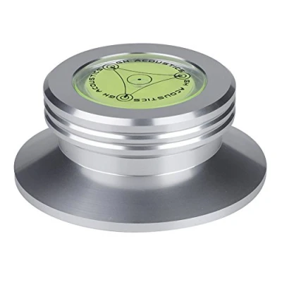 Abbildung von ASHATA Plattenspieler Disc Record Gewicht, Hohe Präzision Wasserwaage Schallplatten Plattenstabilizer,Aluminium Weight Clamp LP Stabilizer