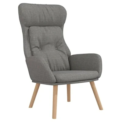 Abbildung von vidaXL Relaxsessel Fernsehsessel TV Sessel Polsterstuhl Relaxstuhl Polstersessel Armsessel Ruhesessel Lesesessel Wohnzimmer Hellgrau Stoff