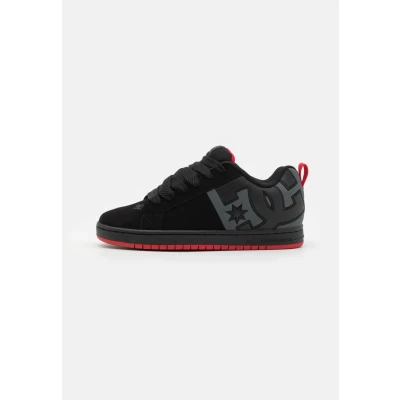 Abbildung von DC Shoes Court Graffik Skateschuh, Größe: 50, Black/grey/red Leder und textil