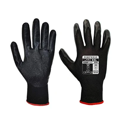 Abbildung von Portwest Dexti Grip Handschuh, Größe: XXL, Farbe: Schwarz, A320BKRXXL