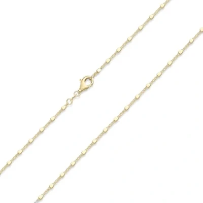 Abbildung von Materia Kette ohne Anhänger Damen Gelbgold Würfelkette 925 Sterling Silber Ø1,5mm K72,