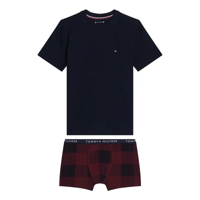 Abbildung von Tommy Hilfiger TEE Trunk GIFT SET Panties für Kinder, Größe: 128 140, Desert sky/rouge