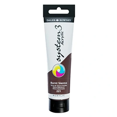 Abbildung von Daler Rowney System 3 150 ml Tube Acrylfarbe, Burnt Sienna