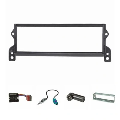 Abbildung von tomzz Audio 2404 032 Radioblende Set kompatibel mit BMW Mini One D Cooper S (R50 R52 R53) 2001 2006 Adapter Quadlock Fakra Einbauschacht