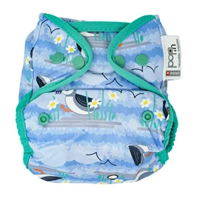 Abbildung von Close Caboo Nappy Wrap, Pop in AIO Blue Puffin wiederverwendbare Windel mit Windeln 4.5 16 kg, 1 Stk.