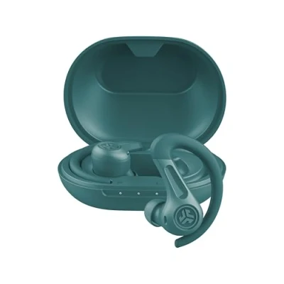 Abbildung von JLab JBuds Air Sport ANC 4 Kopfhörer In Ear, Sportkopfhörer Bluetooth, 60+ Std., Noise Cancelling True Wireless kabellos mit USB C Ladebox, IP66 schweißresistent, Multipoint, Blaugrün