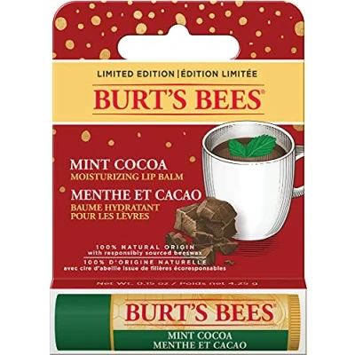 Abbildung von Burt&#039;s Bees 100 Prozent natürlicher, feuchtigkeitsspendender Lippenbalsam, Minze Kakao