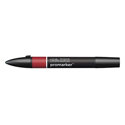 Abbildung von Winsor &amp; Newton 0203004 ProMarker, Professioneller Layoutmarker 2 Spitzen, fein und breit für Zeichnungen, Design Layouts Feuerstein