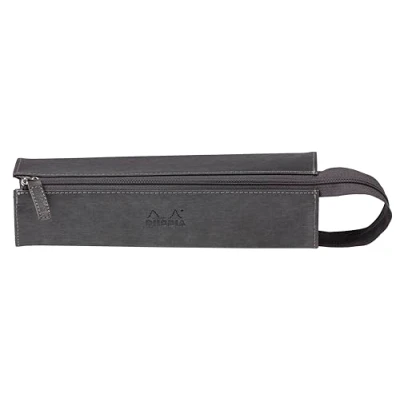 Abbildung von Rhodia 319041C Stabiles Schlampermäppchen / Hartschalenmäppchen rechteckig 23x5x5 cm, 1 Stück, Titanium