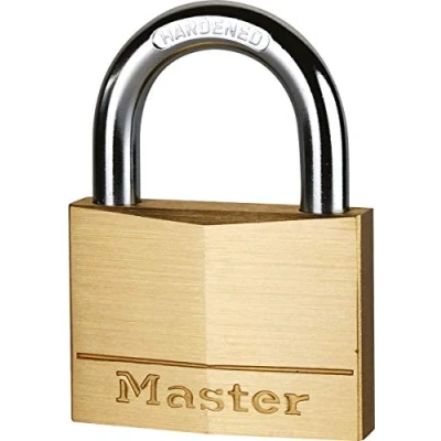 Abbildung von MASTER LOCK 20 mm breites Vorhngeschloss aus Massivmessing, Luggage key lock, Jede Marke, Messing, Silber, Stahl, Rucksack, Aktenkoffer, Seesack, Laptop Tasche, Gepäck, Sporttasche