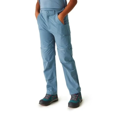 Abbildung von Regatta Jungen Highton Stretch Kinder mit Reißverschluss Wanderhose, Marokkanisches Blau, 15 16 Jahre