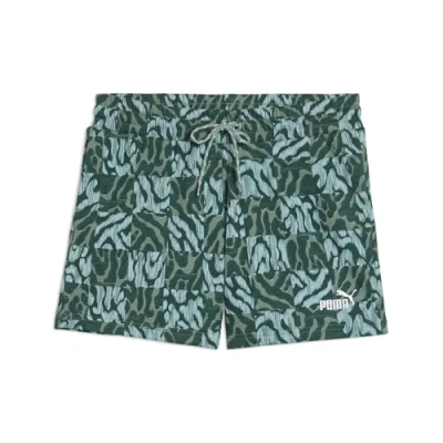 Abbildung von Puma ESS GRAPHIC Mid Rise 5&quot;Shorts Damen Mit Checked Green Moon Größe: M