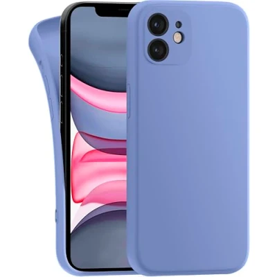 Abbildung von MyGadget Hülle Kompatibel mit iPhone 11 robuste Silikon Schutzhülle TPU Case Slim Silikonhülle Back Cover Kratzfest Handyhülle Matt Blau