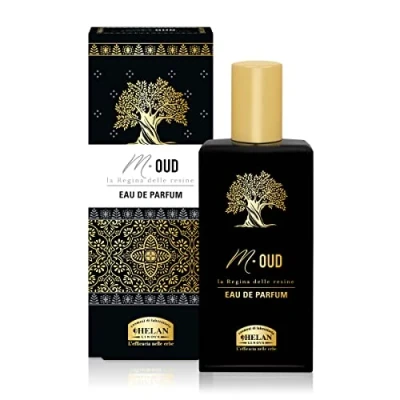 Abbildung von Helan, M Oud, Herrenduft mit Zitrusduft, elegantes und geheimnisvolles Eau de Parfum für Herren, aromatischem Oud Tabaknoten, ideal als Geschenk 50 ml, hergestellt in Italien