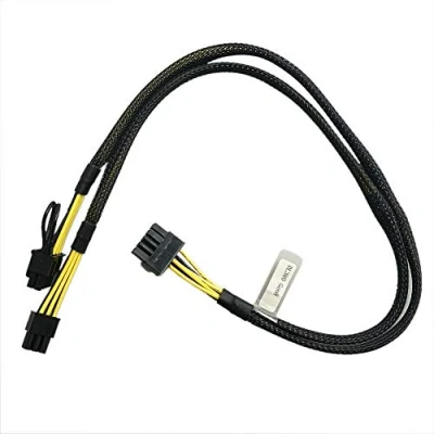 Abbildung von Zahara GPU Netzkabel 10 polig auf 6 + 8 Pin, für HP DL380 G8 G9 und Top 50 cm