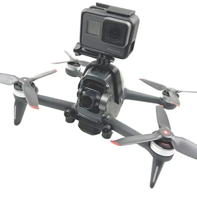 Abbildung von MotuTech Premium Verlängerungshalterung für DJI FPV Drohne, Anschluss Panoramakamera, Zubehör GoPro Hero 9 8 etc. VR Kamera