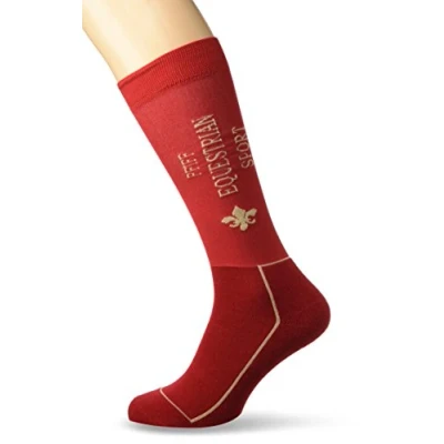 Abbildung von Pfiff 101449 Unisex Reitstrumpf, Reitstrümpfe, verstärktes Knöchel / Fußpolster, Rot Beige, 34 36