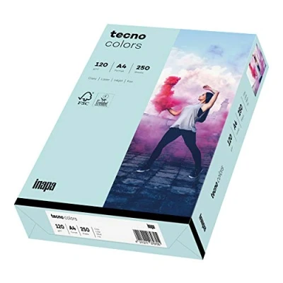 Abbildung von tecno Kopierpapier colors hellblau DIN A4 120 g/qm 250 Blatt