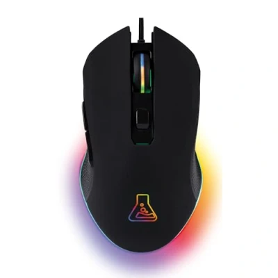 Abbildung von THE G LAB Kult Helium USB Gamer Maus mit Kabel Optischer Sensor 800 bis 3200 DPI, 7 farbige LED Hintergrundbeleuchtung, 6 Tasten PC Mac Xbox One PS5 (Kabelgebunden)