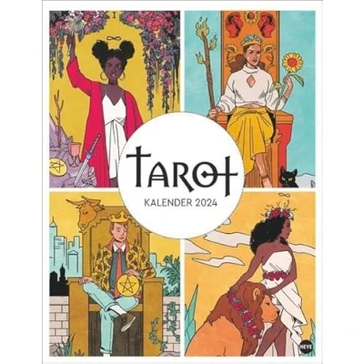 Abbildung von Tarot Posterkalender 2024. Die Rider Waite Karten neu interpretiert im Modern Witch Tarot: Wandkalender mit Erklärung der Symbole und ... Frauen. Kalender 34 x 44 cm.
