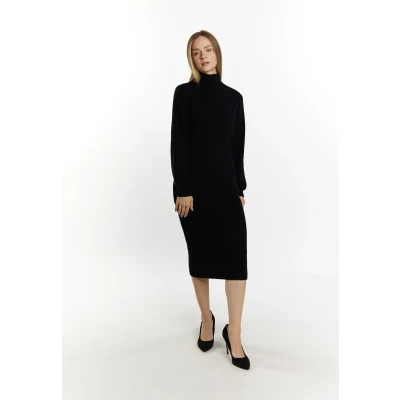 Abbildung von DREIMASTER Klassik Women&#039;s Knit Dress XS/S / Schwarz 42% Polyacryl 30% Polyester 28% Nylon