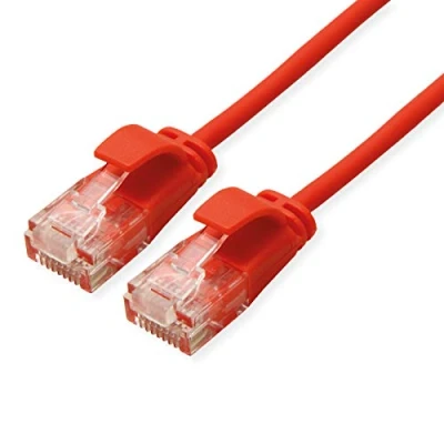 Abbildung von ROLINE UTP DataCenter Patchkabel Kat.6A (Class EA), LSOH, slim, rot, 1 m