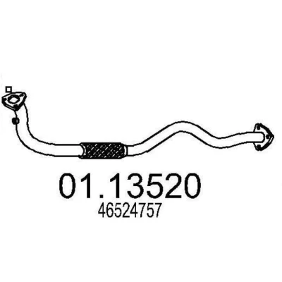 Abbildung von MTS 01.13520 Abgasrohr 830 vorne für Mittelschalldämpfer FIAT: BRAVO 1