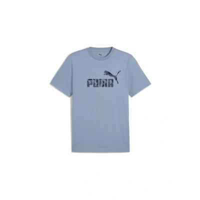 Abbildung von Puma Essentials Camo T Shirt Herren Mit Camouflage Cool Blue Größe: XS