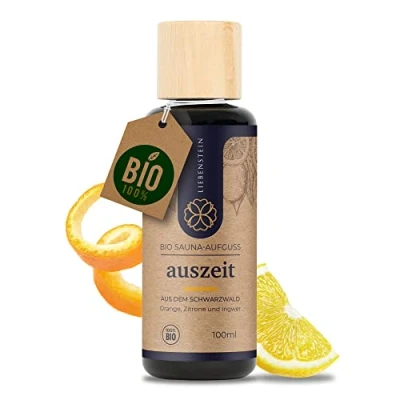 Abbildung von Liebenstein Sauna Aufgussset Bio Saunaaufguss &quot;Auszeit&quot; (1 tlg., Orange, Zitrone &amp; Ingwer [1x100ml Aufgussmittel) mit 100% naturreinen Ölen regional und nachhaltig produziert