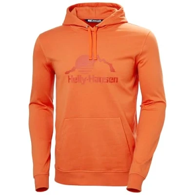 Abbildung von Helly Hansen Men&#039;s Nord Graphic Pull Over Hoodie Hooded Sweatshirt, Lagerfeuer, L