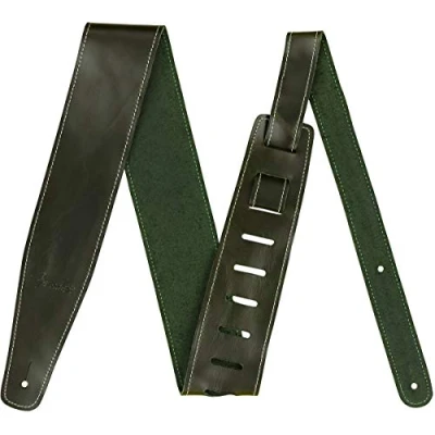 Abbildung von Fender Broken In Leather Guitar Strap Green 2.5&#039;