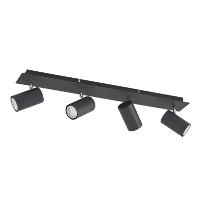 Abbildung von Lindby Deckenstrahler Joffrey, 70 cm, schwarz, 4 flg., GU10