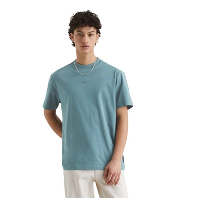 Abbildung von Marc O&#039;Polo Denim LOGO Print Tshirt basic, Herren, Größe: Large, Blue mirage