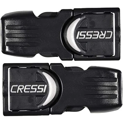 Abbildung von Cressi Flossen Ersatzteile Buckles Frog Pro Light Master Pair, Schwarz/Silber, Einheitsgröße