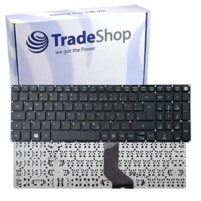 Abbildung von Trade Shop Original Laptop Tastatur/Notebook Keyboard Deutsch DE QWERTZ ersetzt NSK REBBQ RE2SW 0G für Acer Aspire 3 A315 5 A515 7 A715 E5 722 522