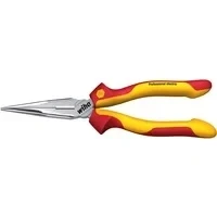 Abbildung von Wiha Flachrundzange Professional electric (27422), 160 mm, mit Schneide, gerade Form, Zange für Elektriker, VDE geprüft