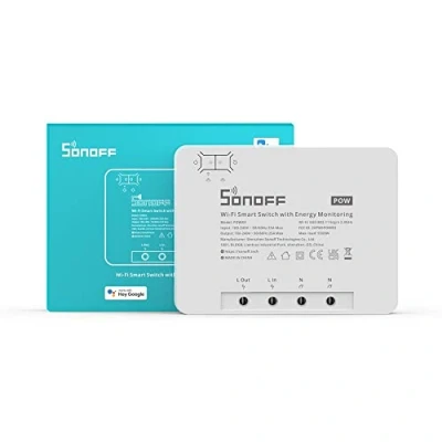 Abbildung von SONOFF POW R3 25A Energiemessung WiFi Smart Switch Überlastschutz Energieeinsparung Reichweite in Sprachsteuerung ewelink über Alexa