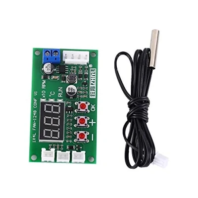Abbildung von PWM Treibermodul, DC 12 V 24 48 4 Draht Lüfter Temperaturregler Drehzahlregler Anzeigemodul für PC Lüfter/Alarm
