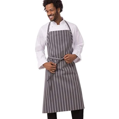 Abbildung von Chef Works Unisex English Apron Kochschürze, Grau mit Streifen, Einheitsgröße