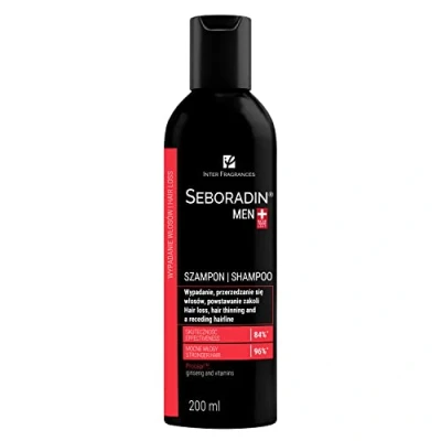 Abbildung von Seboradin Shampoo Gegen Haarausfall Für Männer Haarverlust Haarwachstum Anti Haarshampoo Herren Vitamine Natürliche Extrakte Haar Kopfhaut Pflege Haarshampoos Haarpflege 200 ml Men