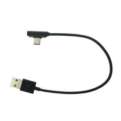 Abbildung von System S USB 3.1 Type C Stecker 90 gewinkelt zu A 2.0 Adapter Kabel Datenkabel Ladekabel 25 cm