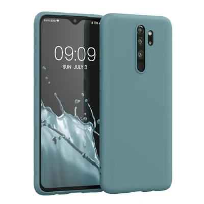 Abbildung von kwmobile Hülle kompatibel mit Xiaomi Redmi Note 8 Pro weiches TPU Silikon Case Cover geeignet für kabelloses Laden Antique Stone
