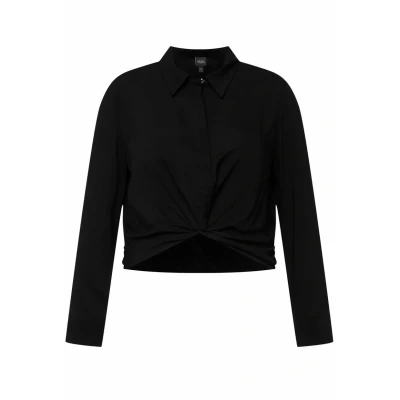 Abbildung von Ulla Popken NŒUD Fantaisie Coupe Courte Manches LO Bluse, Damen, Größe: 58/60, Noir