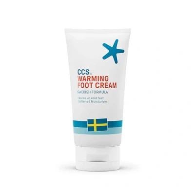 Abbildung von CCS Warming Foot Cream 150ml Wärmende Fußcreme. Spendet Feuchtigkeit und macht trockene Haut kalte Füße mit einem wärmenden Gefühl weich.