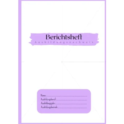 Abbildung von Berichtsheft: Ausbildungsnachweis A4 Heft für Ausbildung und Berufsschule ROSA Wochenbericht optimal 1 Lehrjahr