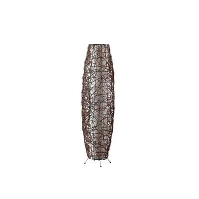 Abbildung von Lindby Stehleuchte Nias, Höhe 111 cm, Rattan, Textil