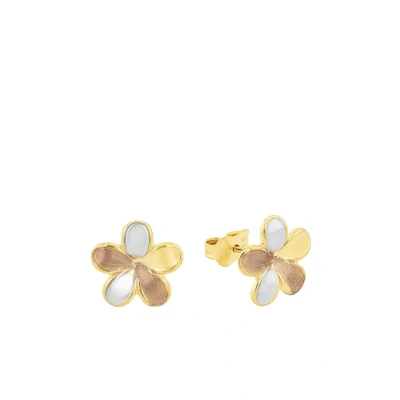 Abbildung von amor Blume Ohrringe, Damen, Größe: One Size, Gold