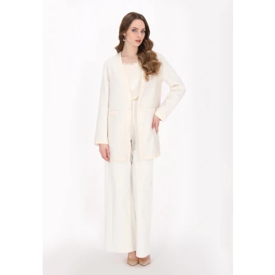 Abbildung von Dreimaster Klassischer Mantel, Damen, Größe: 40, Offwhite